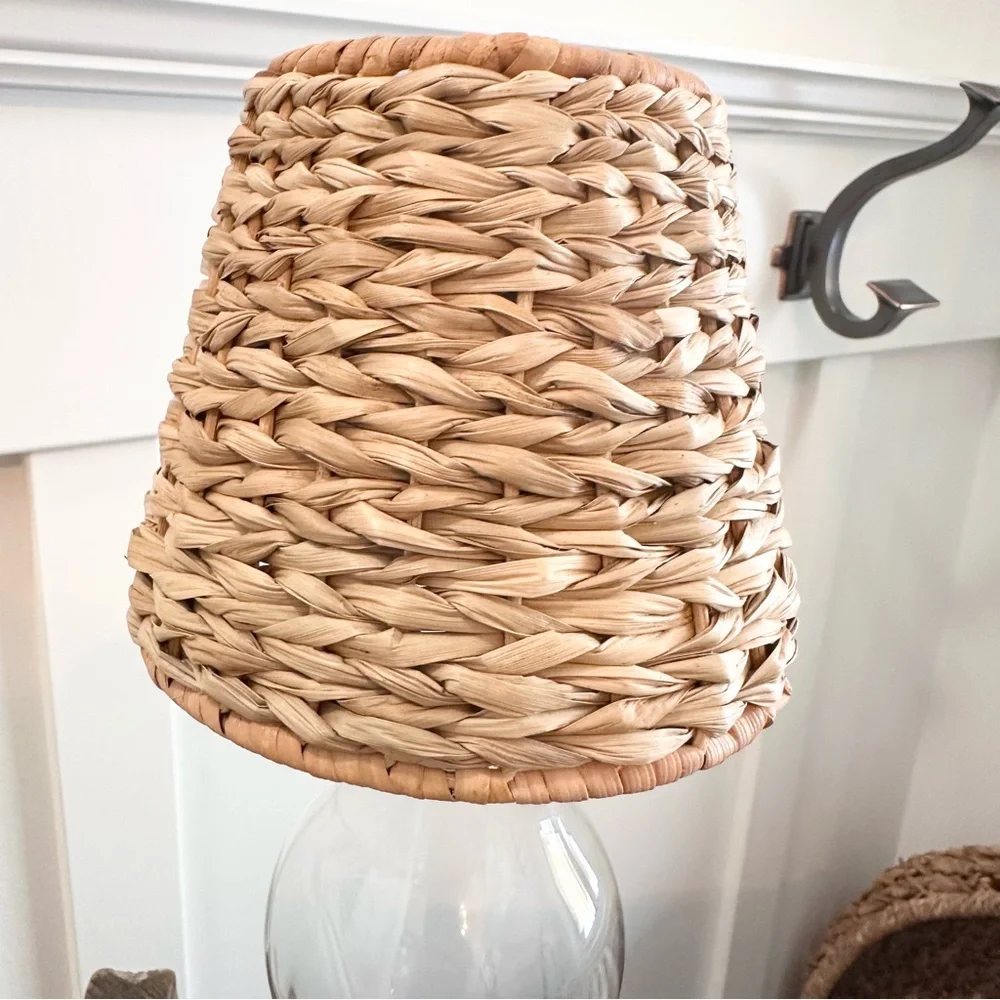 DIY Cordless Lamp Kit Basket Weaved Shade and Base Small Lampshade Table Light